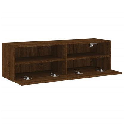 Mobile TV a Parete Rovere Marrone 100x30x30cm Legno Multistrato - homemem39