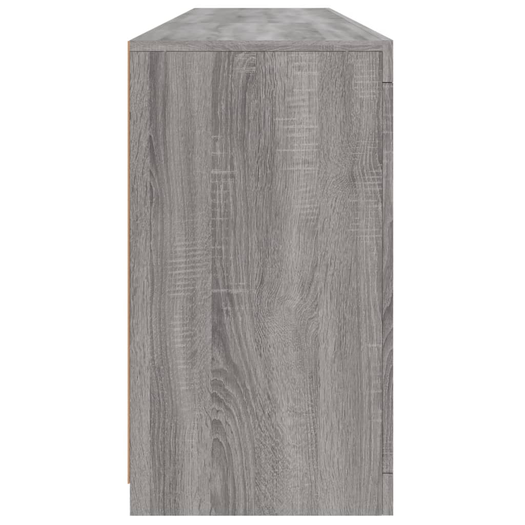 Credenza con Luci LED Grigio Sonoma 162x37x67 cm