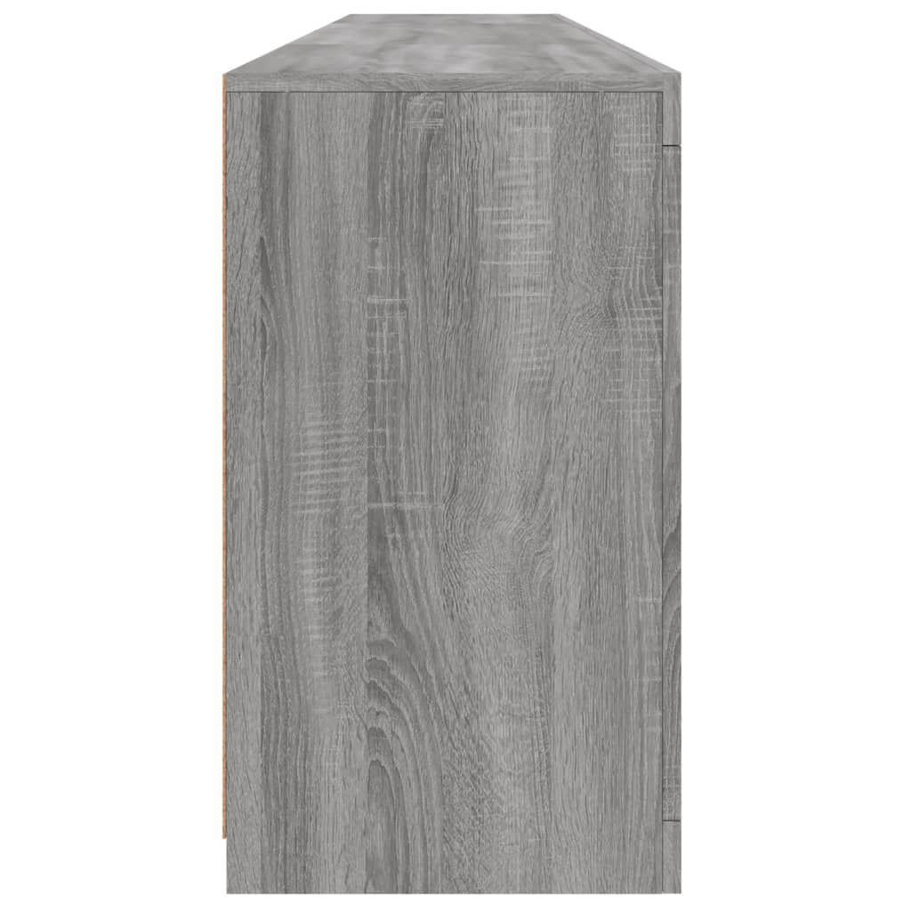 Credenza con Luci LED Grigio Sonoma 202x37x67 cm