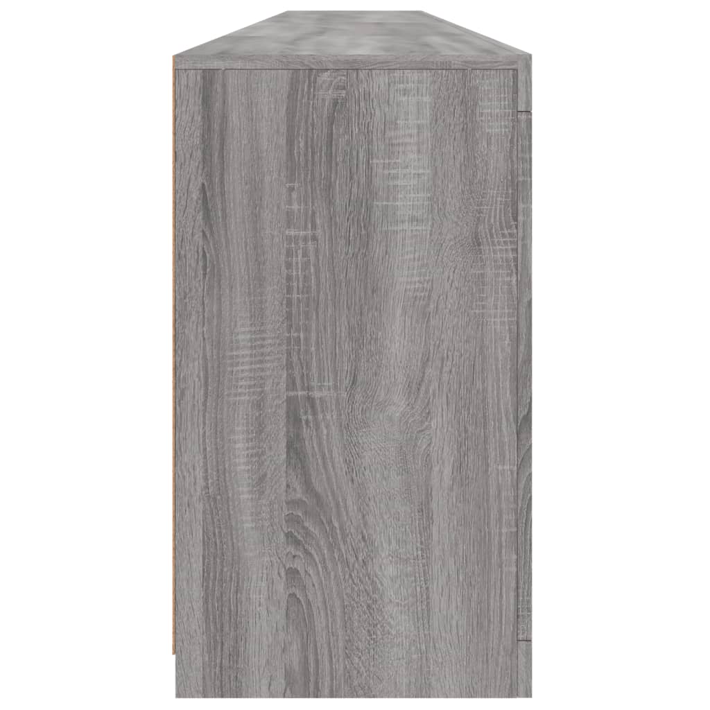 Credenza con Luci LED Grigio Sonoma 283x37x67 cm