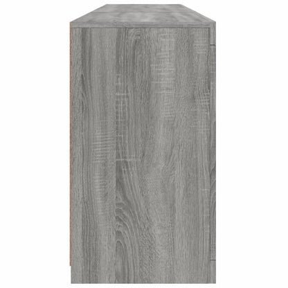 Credenza con Luci LED Grigio Sonoma 181,5x37x67 cm