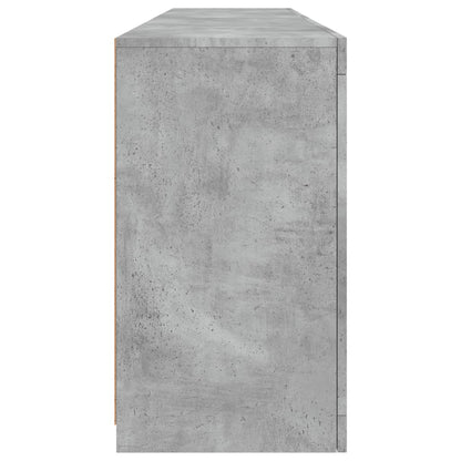 Credenza con Luci LED Grigio Cemento 164x37x67 cm - homemem39