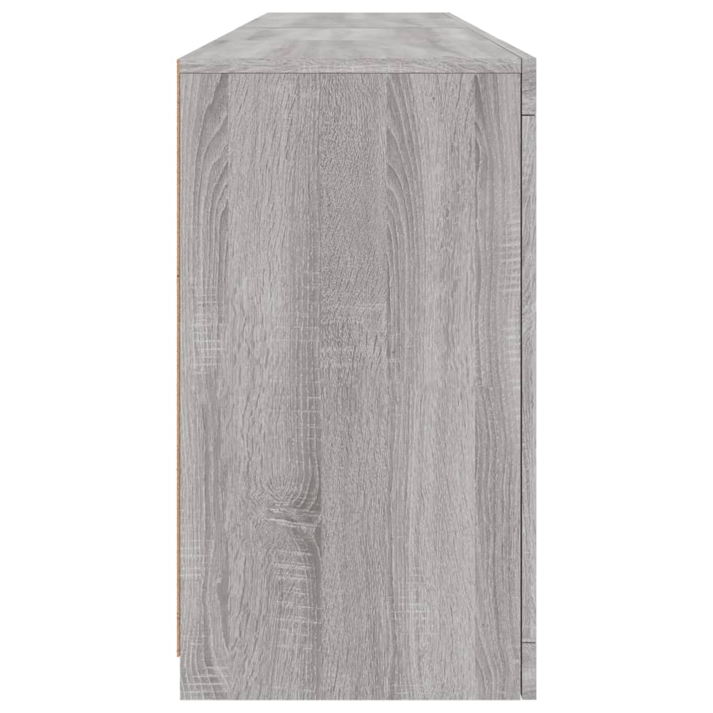 Credenza con Luci LED Grigio Sonoma 164x37x67 cm