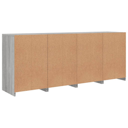 Credenza con Luci LED Grigio Sonoma 164x37x67 cm - homemem39