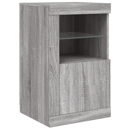 Credenza con Luci LED Grigio Sonoma 164x37x67 cm - homemem39