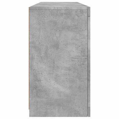 Credenza con Luci LED Grigio Cemento 163x37x67 cm - homemem39