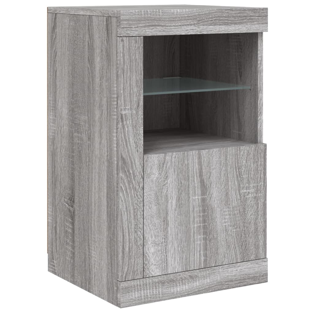 Credenza con Luci LED Grigio Sonoma 163x37x67 cm - homemem39