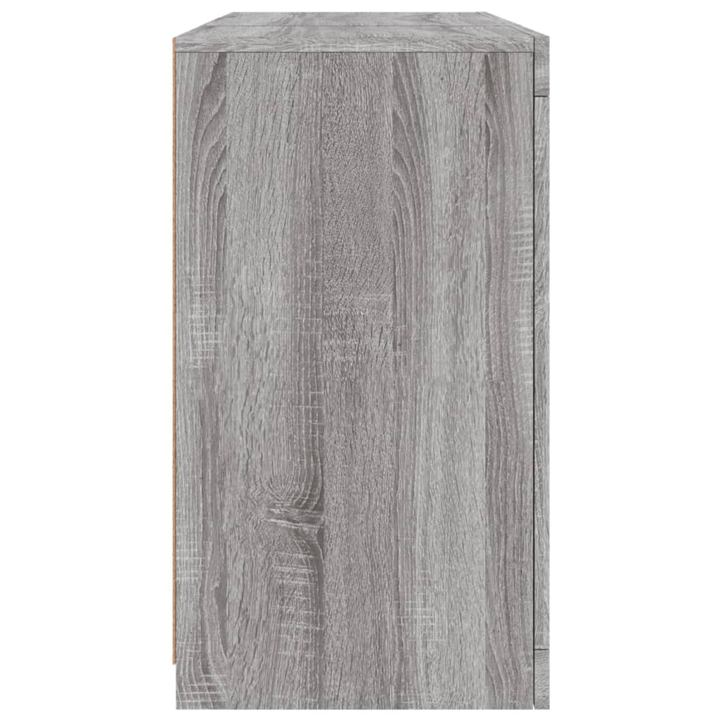 Credenza con Luci LED Grigio Sonoma 123x37x67 cm - homemem39