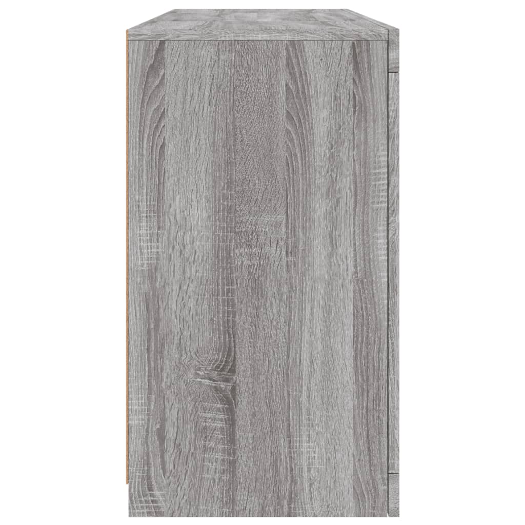 Credenza con Luci LED Grigio Sonoma 142,5x37x67 cm - homemem39