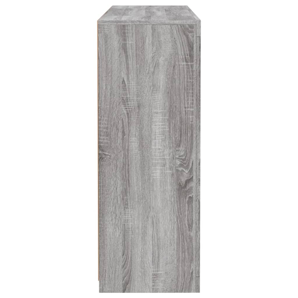 Credenze con Luci LED 3 pz Grigio Sonoma in Legno Multistrato - homemem39