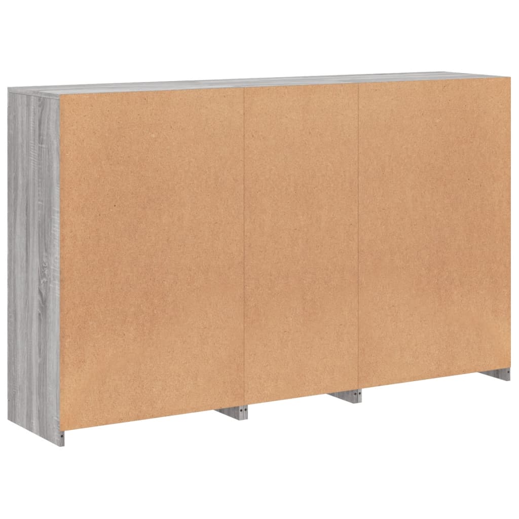 Credenza con Luci LED Grigio Sonoma 162x37x100 cm - homemem39