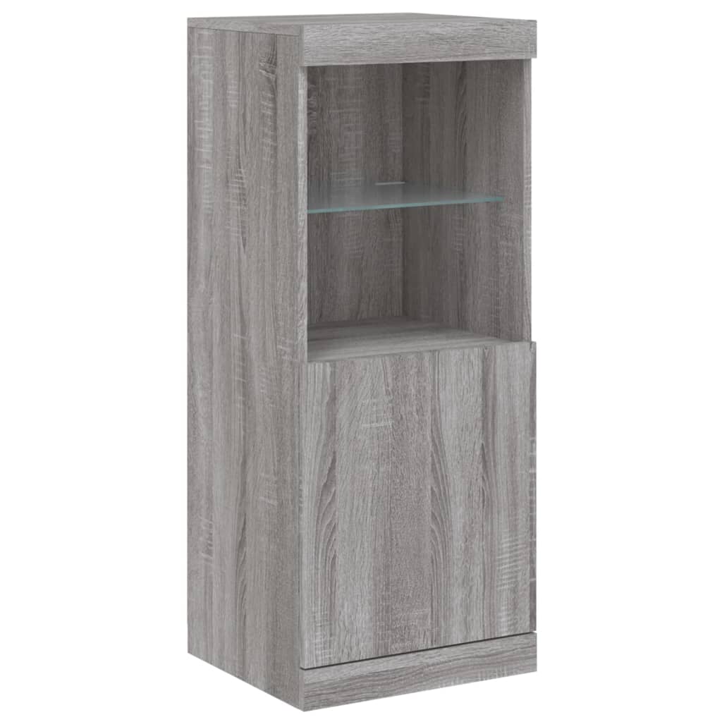 Credenza con Luci LED Grigio Sonoma 162x37x100 cm - homemem39