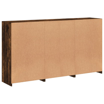 Credenza con Luci LED Rovere Fumo 181,5x37x100 cm - homemem39