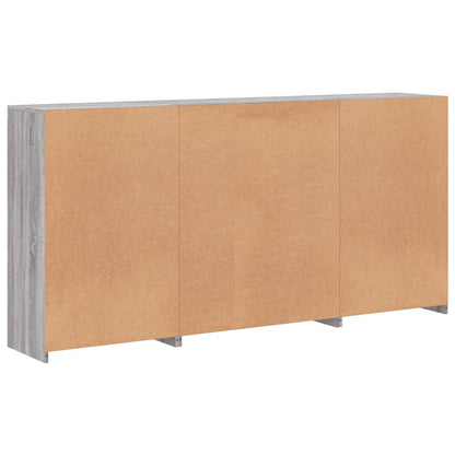 Credenza con Luci LED Grigio Sonoma 202x37x100 cm - homemem39