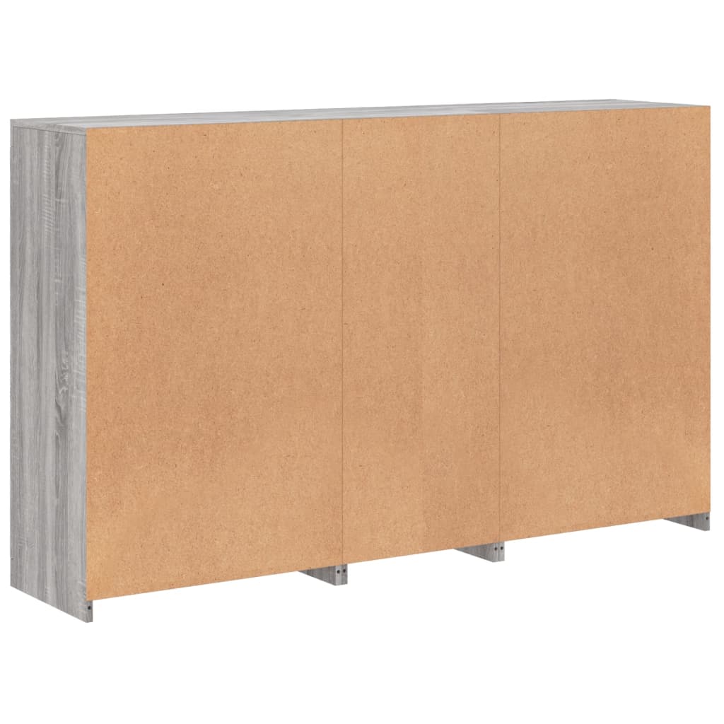 Credenza con Luci LED Grigio Sonoma 162x37x100 cm - homemem39