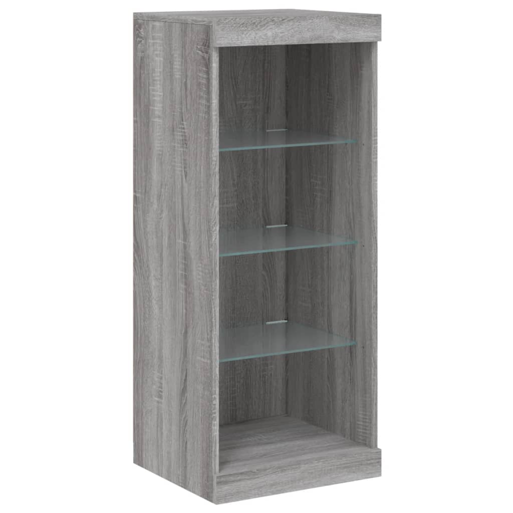 Credenza con Luci LED Grigio Sonoma 162x37x100 cm