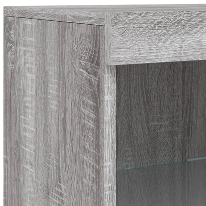 Credenza con Luci LED Grigio Sonoma 162x37x100 cm - homemem39