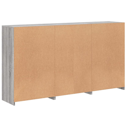 Credenza con Luci LED Grigio Sonoma 181,5x37x100 cm - homemem39