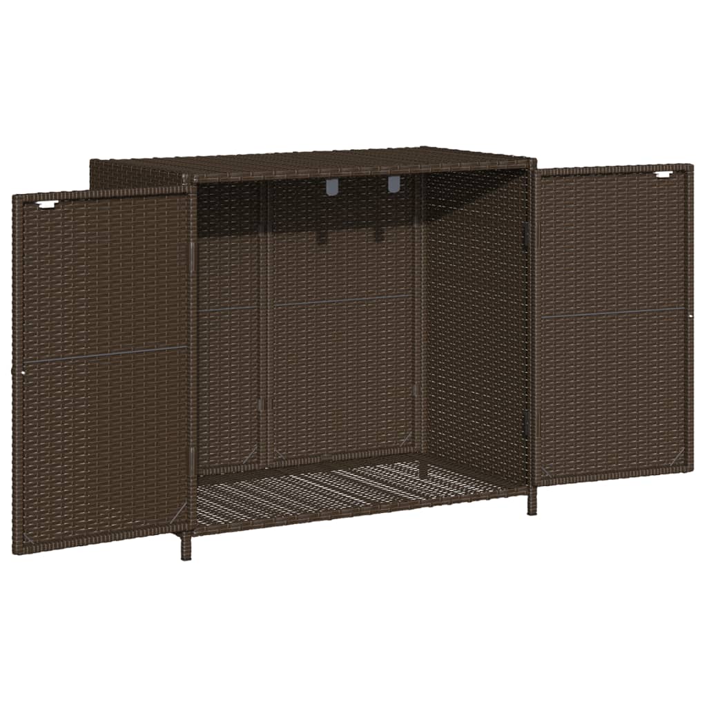 Armadietto Portaoggetti Giardino Marrone 83x45x76 cm Polyrattan