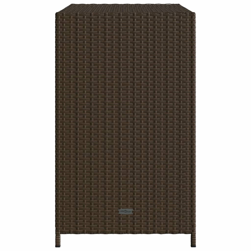 Armadietto Portaoggetti Giardino Marrone 83x45x76 cm Polyrattan