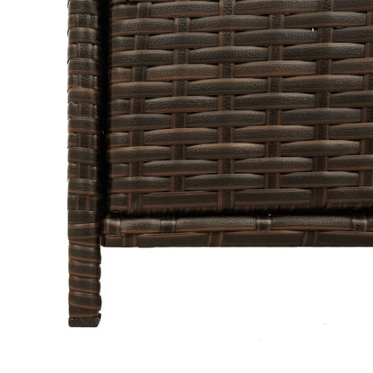 Armadietto Portaoggetti Giardino Marrone 83x45x76 cm Polyrattan