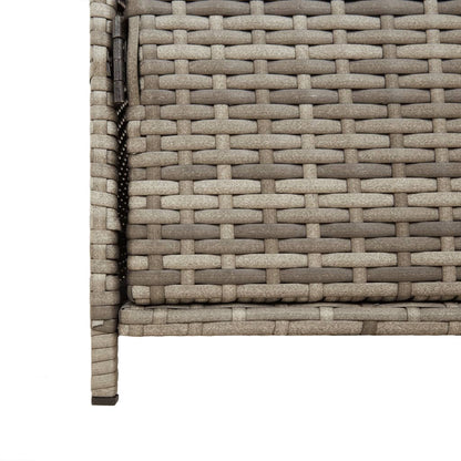 Armadietto Portaoggetti Giardino Grigio 83x45x76 cm Polyrattan - homemem39