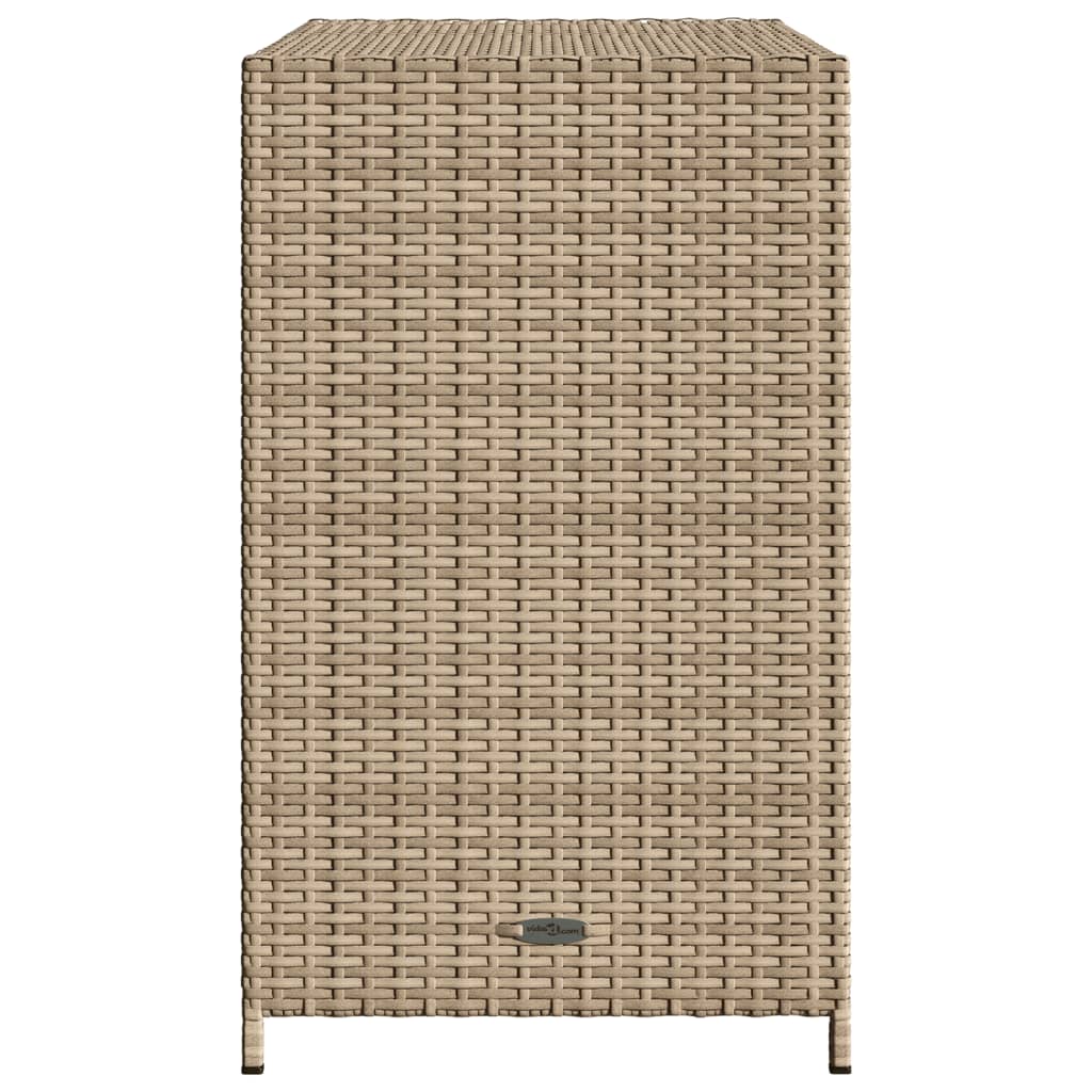 Armadietto Portaoggetti Giardino Beige 83x45x76 cm Polyrattan