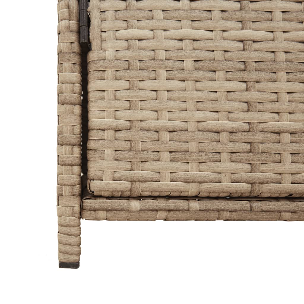 Armadietto Portaoggetti Giardino Beige 83x45x76 cm Polyrattan