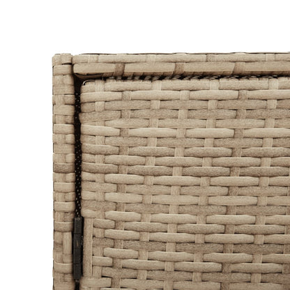 Armadietto Portaoggetti Giardino Beige 83x45x76 cm Polyrattan