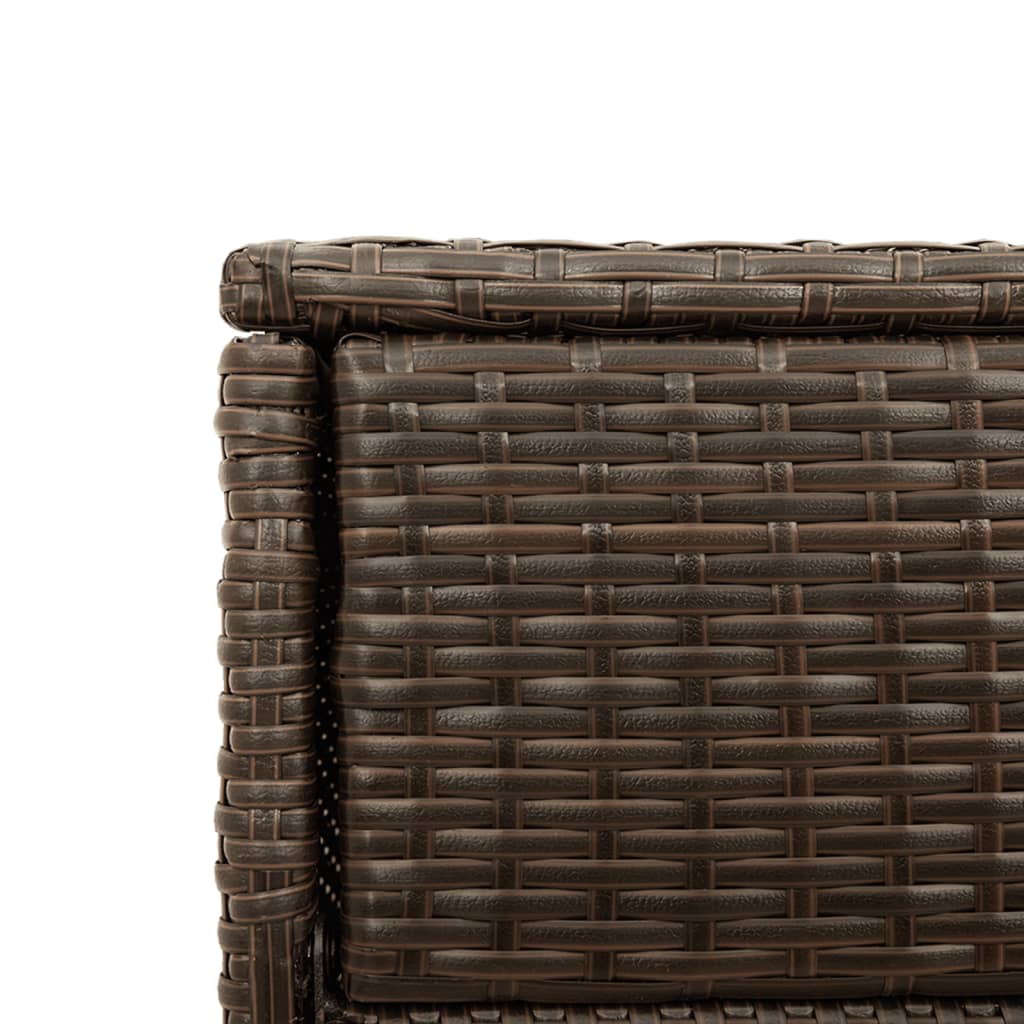 Armadietto Portaoggetti Giardino Marrone 105x55x113 Polyrattan - homemem39