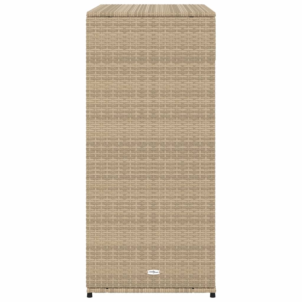 Armadietto Portaoggetti Giardino Beige 105x55x113cm Polyrattan