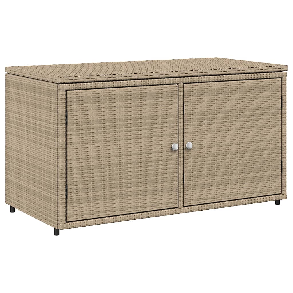 Armadietto Portaoggetti Giardino Beige 110x55x60,5cm Polyrattan