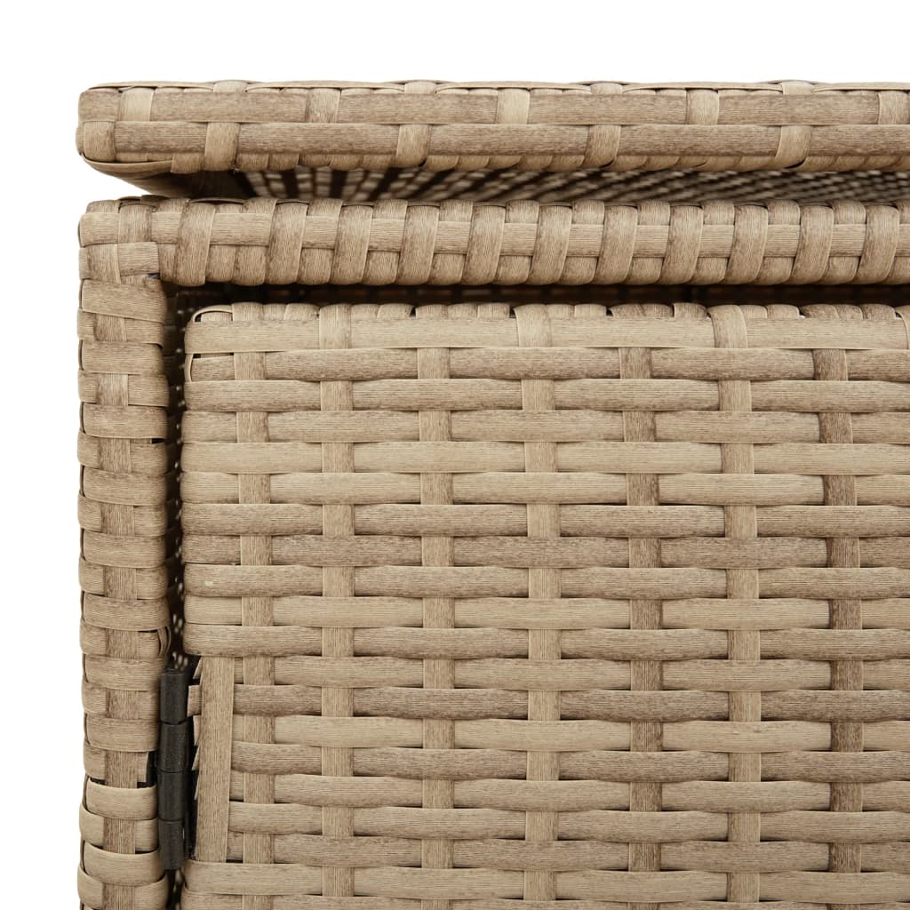 Armadietto Portaoggetti Giardino Beige 110x55x60,5cm Polyrattan