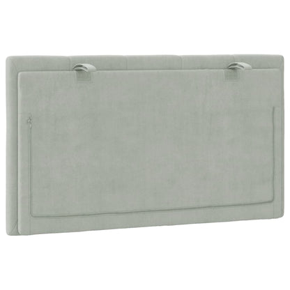 Cuscino Testiera Grigio Chiaro 80 cm in Velluto