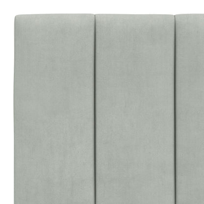 Cuscino Testiera Grigio Chiaro 80 cm in Velluto