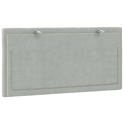 Cuscino Testiera Grigio Chiaro 100 cm in Velluto