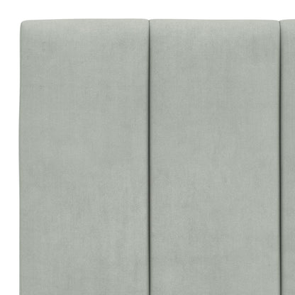 Cuscino Testiera Grigio Chiaro 100 cm in Velluto