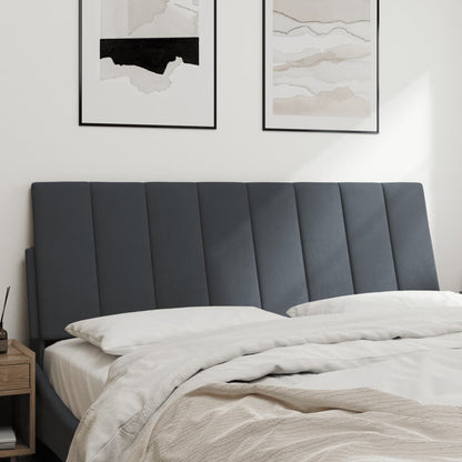 Cuscino Testiera Grigio Scuro 120 cm in Velluto