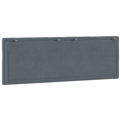 Cuscino Testiera Grigio Scuro 120 cm in Velluto