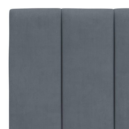 Cuscino Testiera Grigio Scuro 120 cm in Velluto