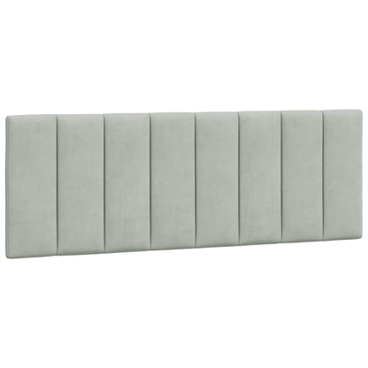 Cuscino Testiera Grigio Chiaro 140 cm in Velluto