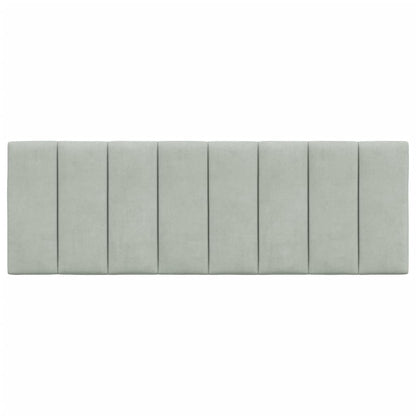 Cuscino Testiera Grigio Chiaro 140 cm in Velluto