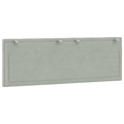 Cuscino Testiera Grigio Chiaro 140 cm in Velluto