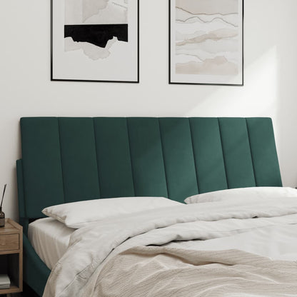 Cuscino Testiera Verde Scuro 140 cm in Velluto