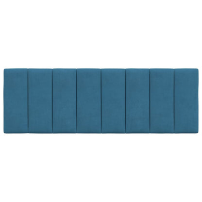 Cuscino Testiera Blu 140 cm in Velluto
