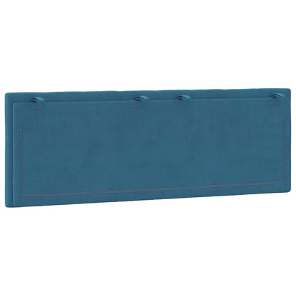 Cuscino Testiera Blu 140 cm in Velluto