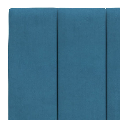 Cuscino Testiera Blu 140 cm in Velluto
