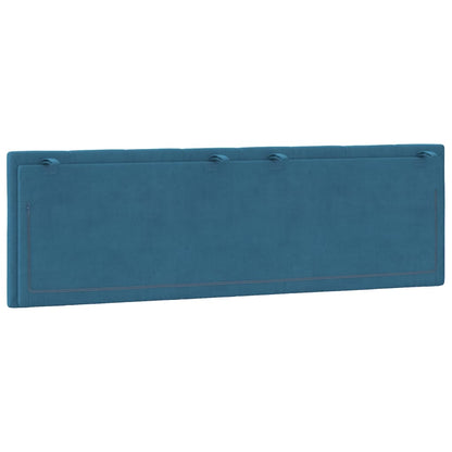 Cuscino Testiera Blu 160 cm in Velluto