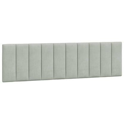 Cuscino Testiera Grigio Chiaro 180 cm in Velluto