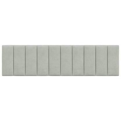 Cuscino Testiera Grigio Chiaro 180 cm in Velluto